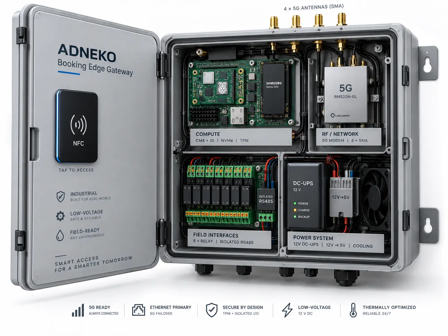 ADNEKO Booking System Hardware · gateway Edge
