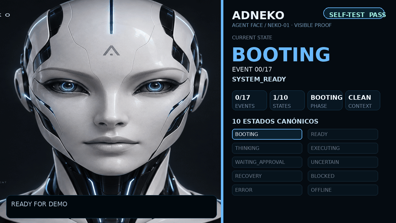 Agent Face / NEKO-01 · demo visible